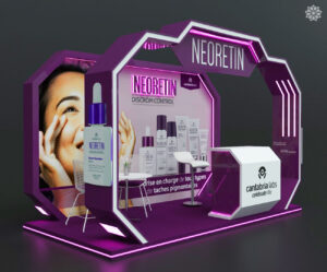 Finitions et ajustements sur stand sur site – événement à Marrakech